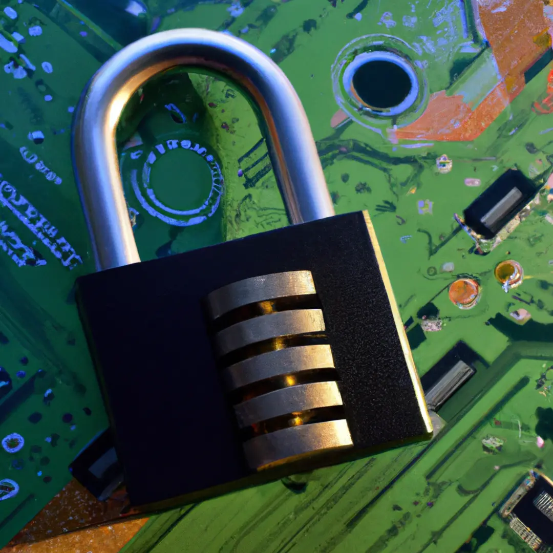 Image alt-text: A padlock protecting a computer chip symbolizes the top priority task of data security for startups.