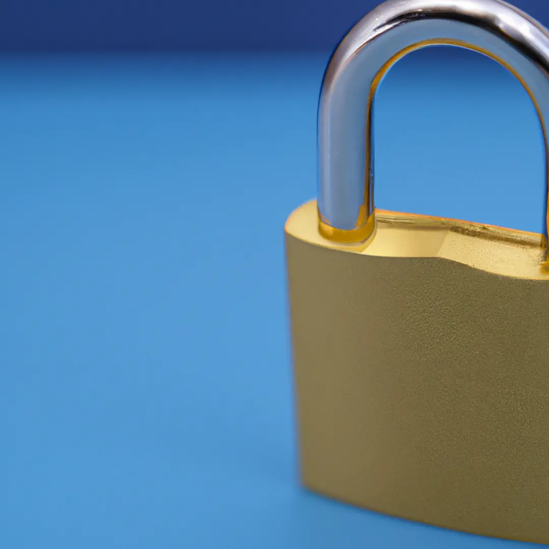 Minimalistic image of a locked padlock symbolizing data security for a startup.