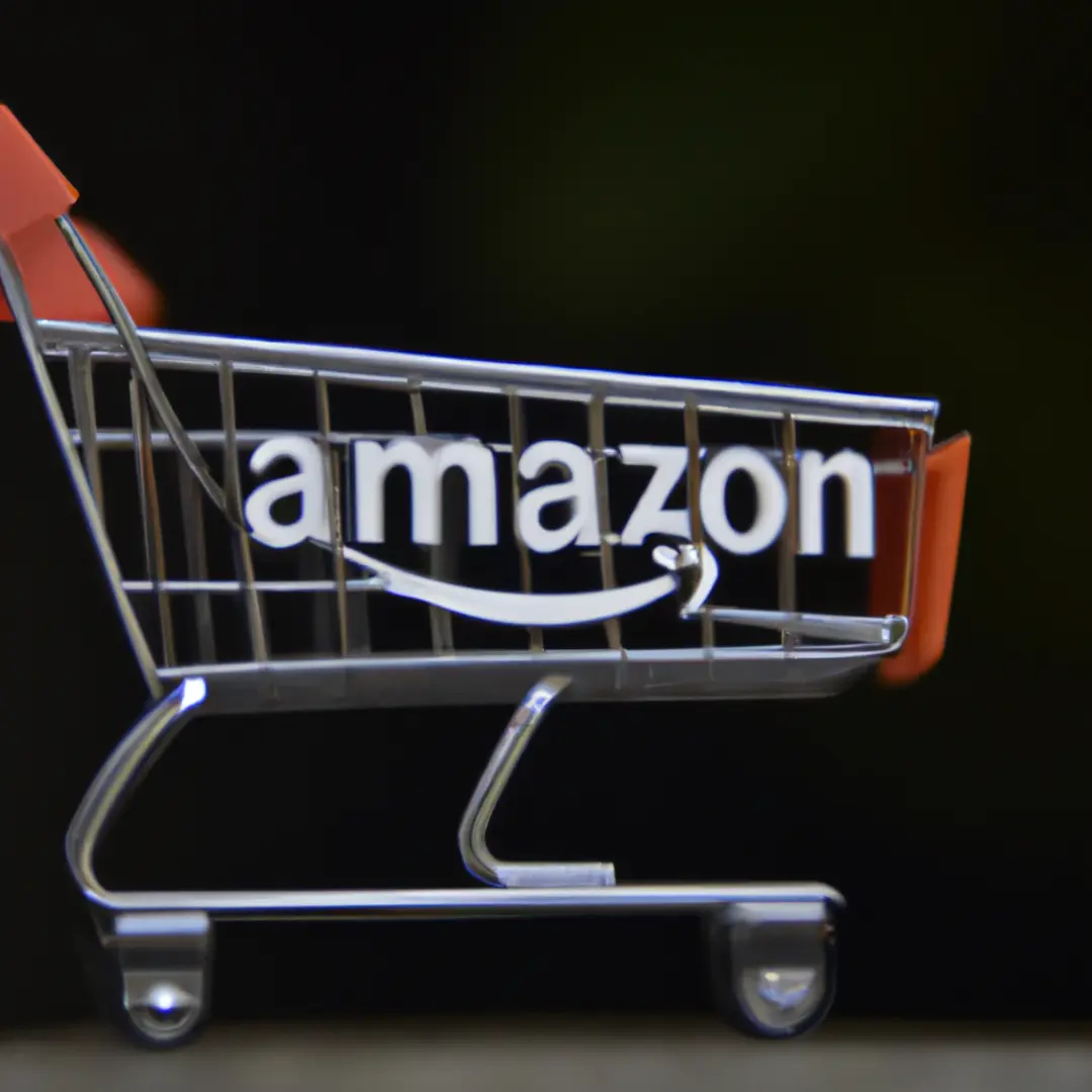 Amazon logo with a shopping cart icon, representing their e-commerce platform connecting buyers and sellers.