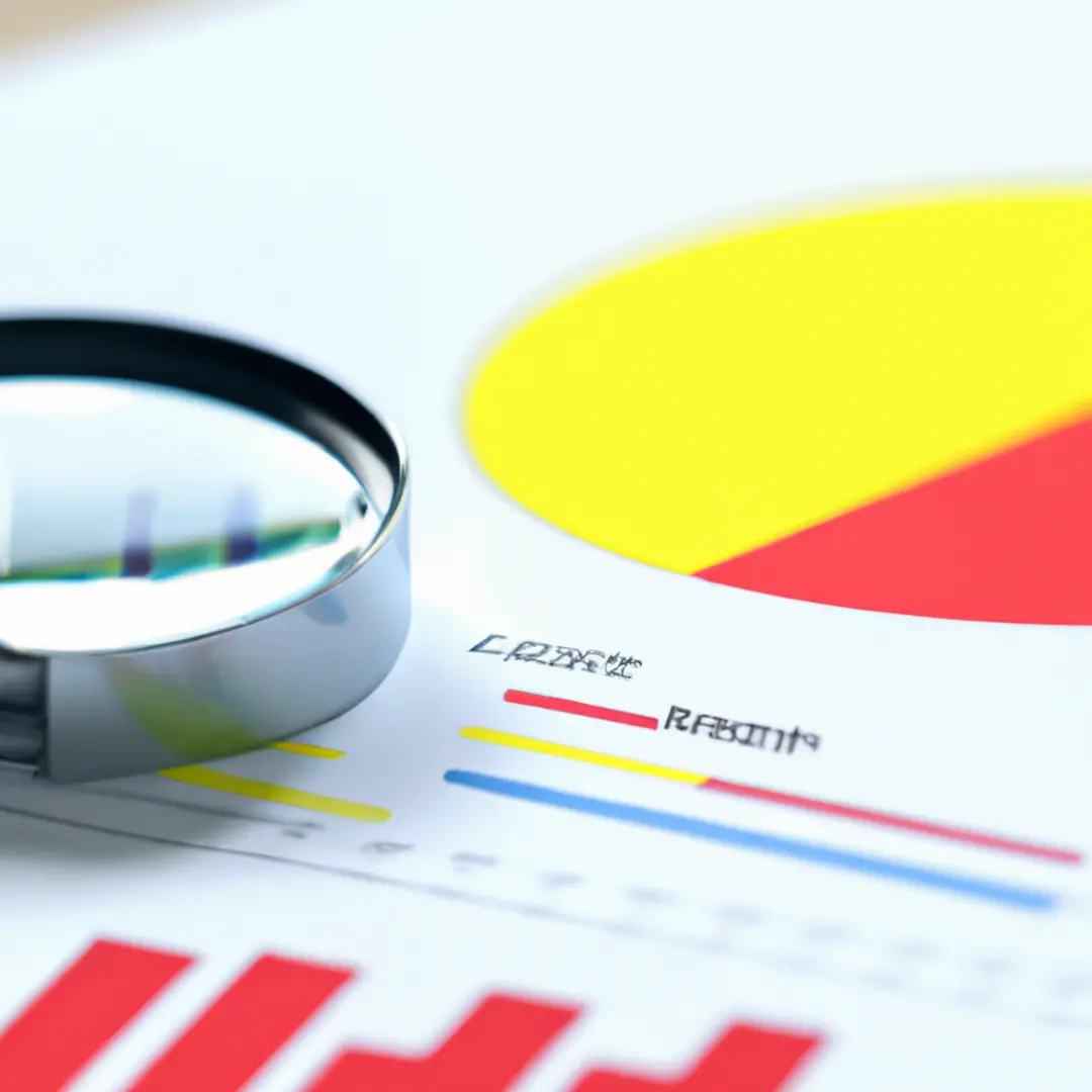 Graphs and pie charts indicating business analysis