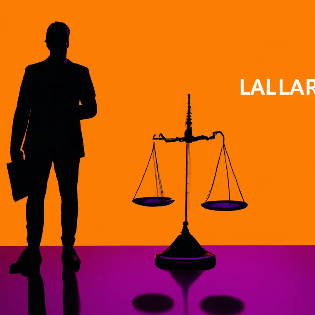 Silhouette of a lawyer holding a scale, symbolizing the role of legal counsel in dispute resolution for startups.