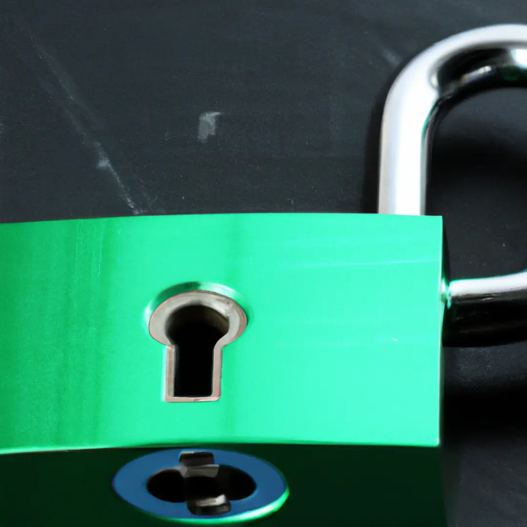 Shield with lock and key symbolizing startup data security and protection from illegal access or breaches.