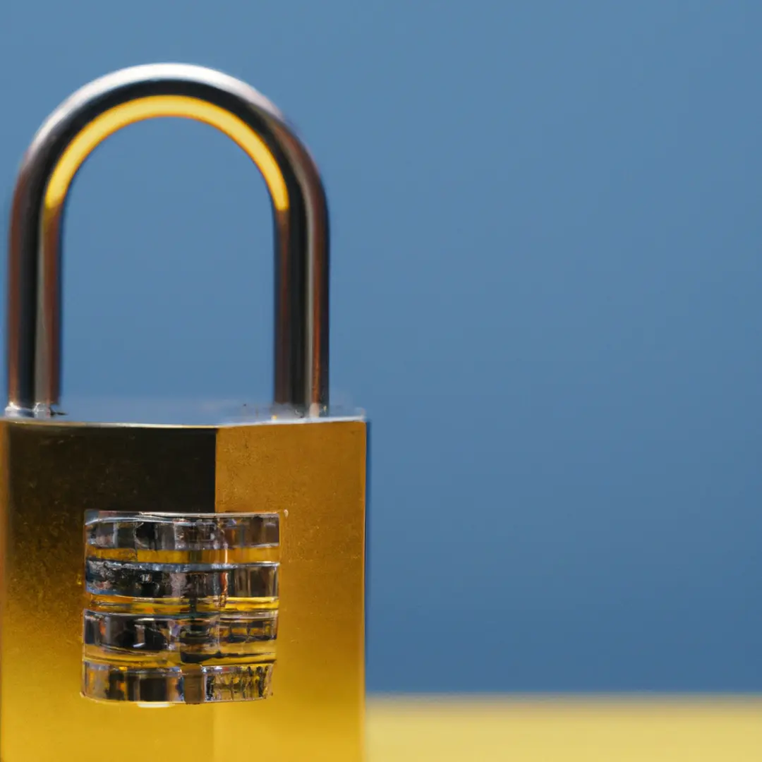 Minimalistic image of a padlock symbolizing secure handling of customer data for startups.