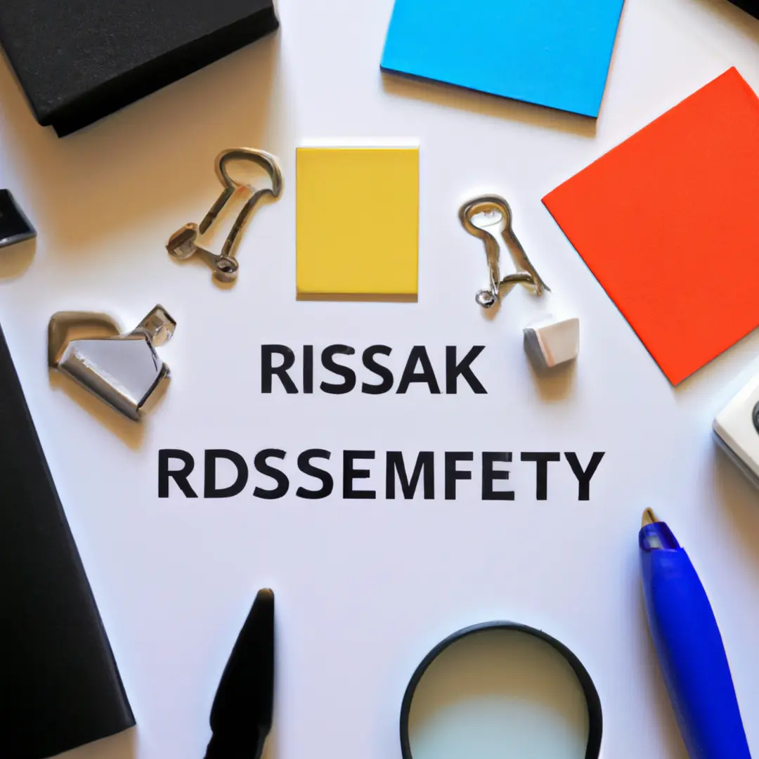 A variety of risk assessment tools spread out on a desk.