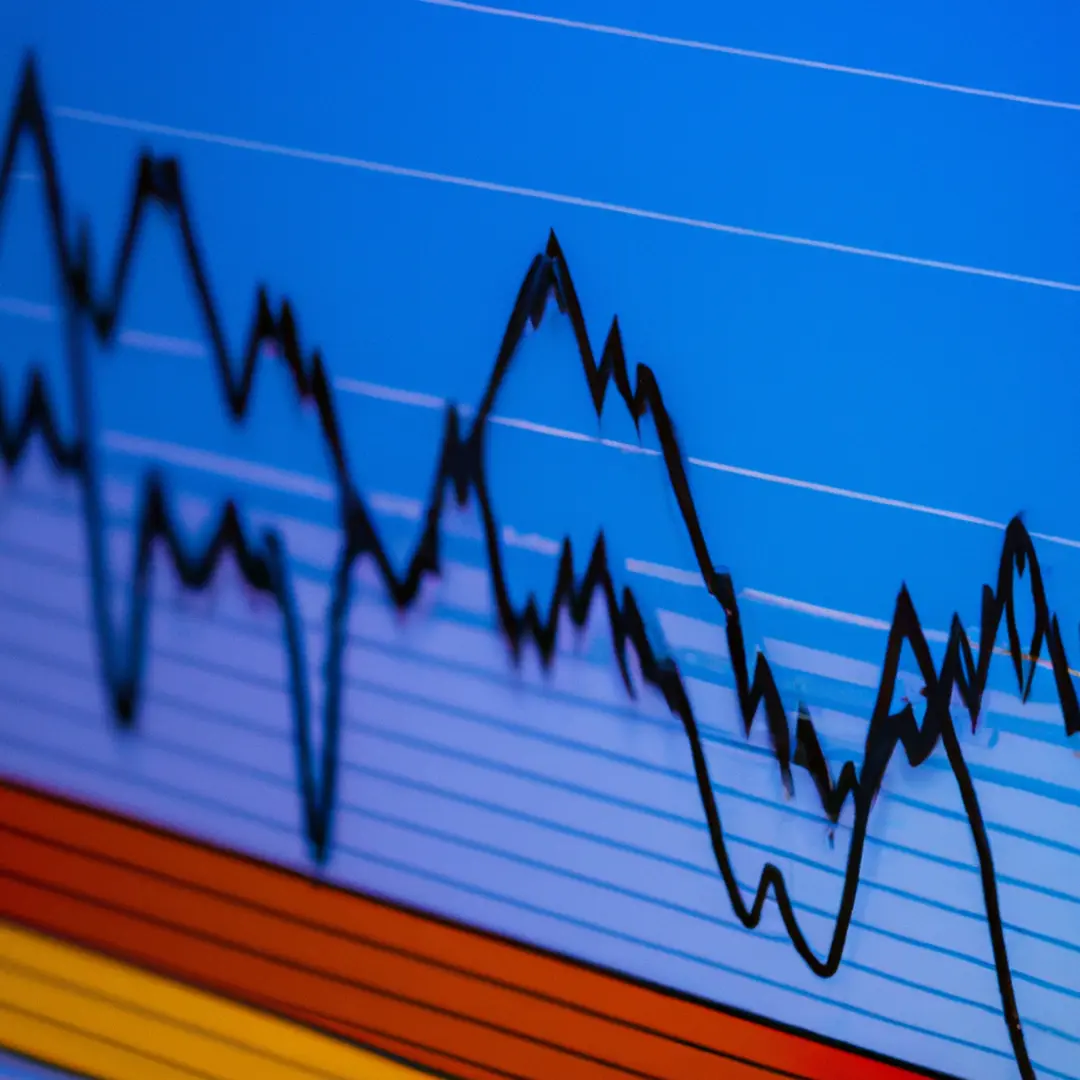 Graph highlighting business growth rate trends