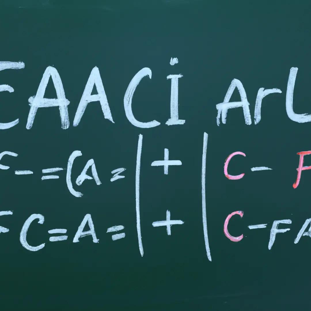 Image alt-text: A formula written on a chalkboard showing how to calculate CAC for different sectors.