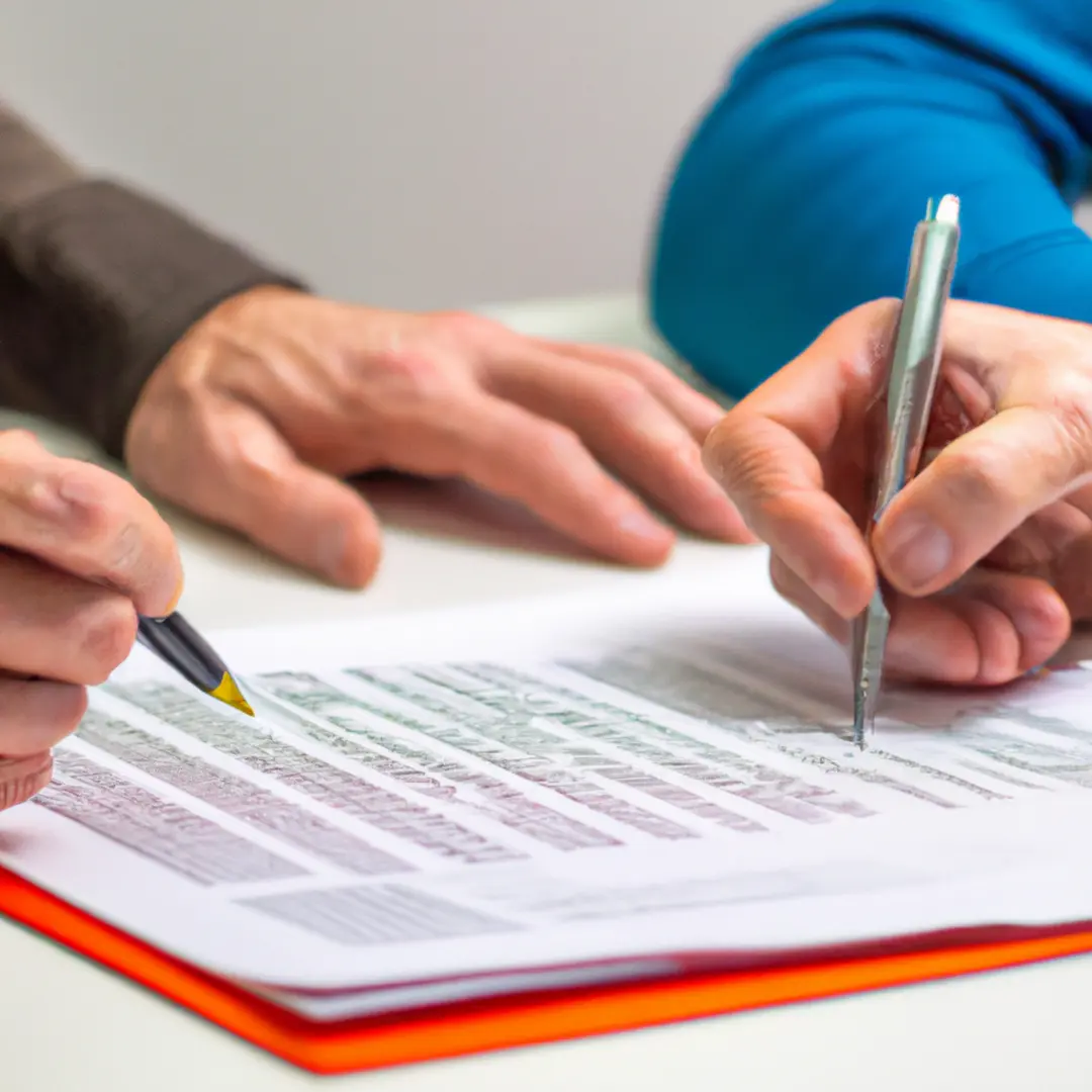 Hand signing fixed-rate mortgage contract.