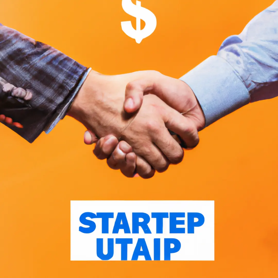 Image: Handshake with dollar sign Alternative image alt-text: Startup founders and investors shaking hands in agreement over fundraising terms.