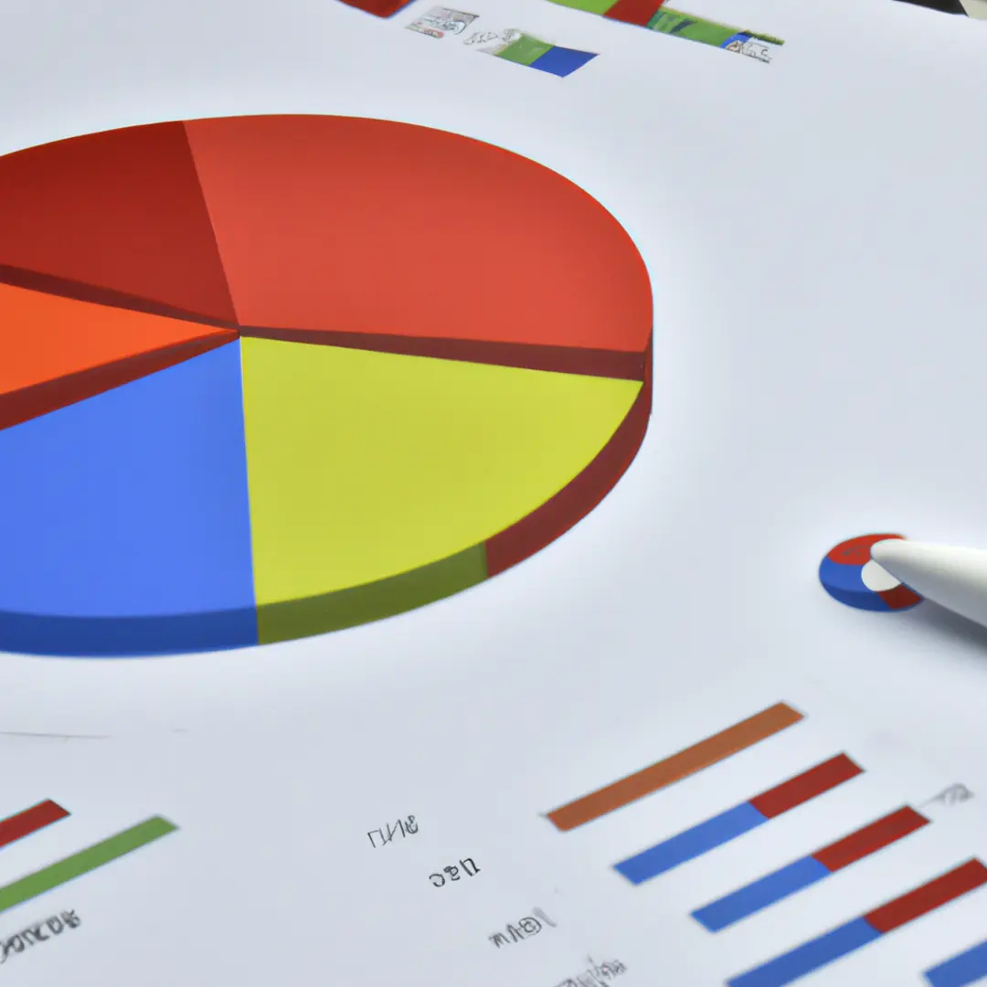 Image of a cost accounting report with pie charts and graphs.