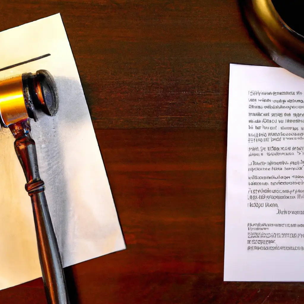 A magnifying glass over a stack of legal documents.