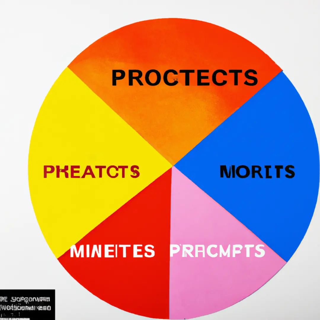 Image of a large pie chart divided into different sections, each labelled with different sectors of the economy.