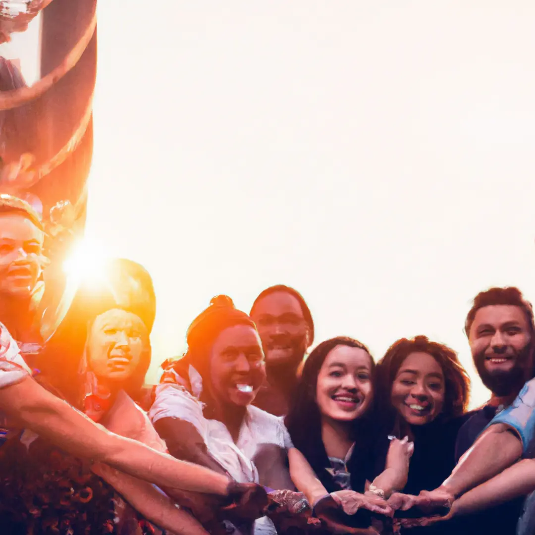 Image alt-text: A diverse group of people holding hands and forming a chain, representing the power of customer acquisition campaigns.