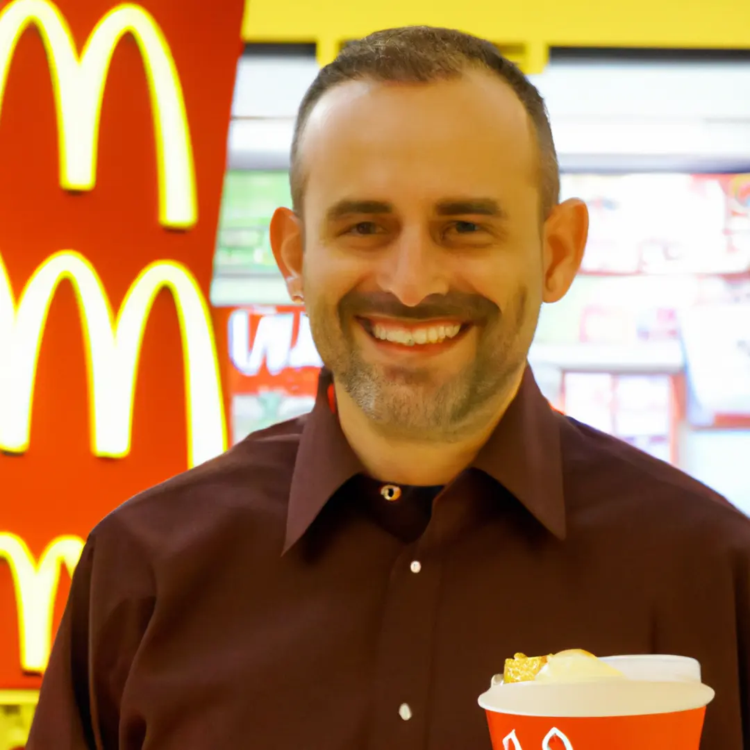 McDonalds franchise owner enjoying business growth.