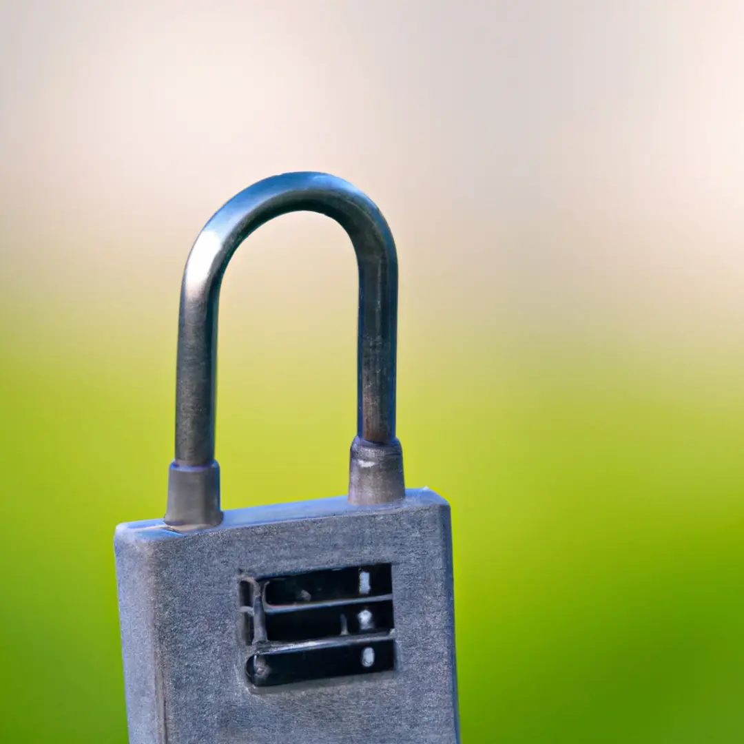 Minimalistic image of a lock symbolizing secure storage and confidentiality of customer data for startups.