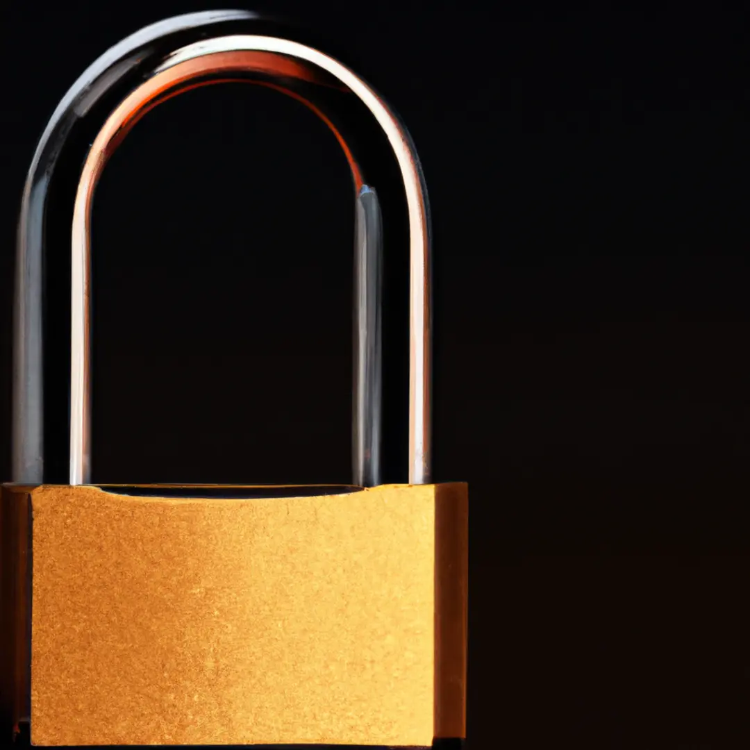 a locked padlock symbolizing data security and protection for business partners.