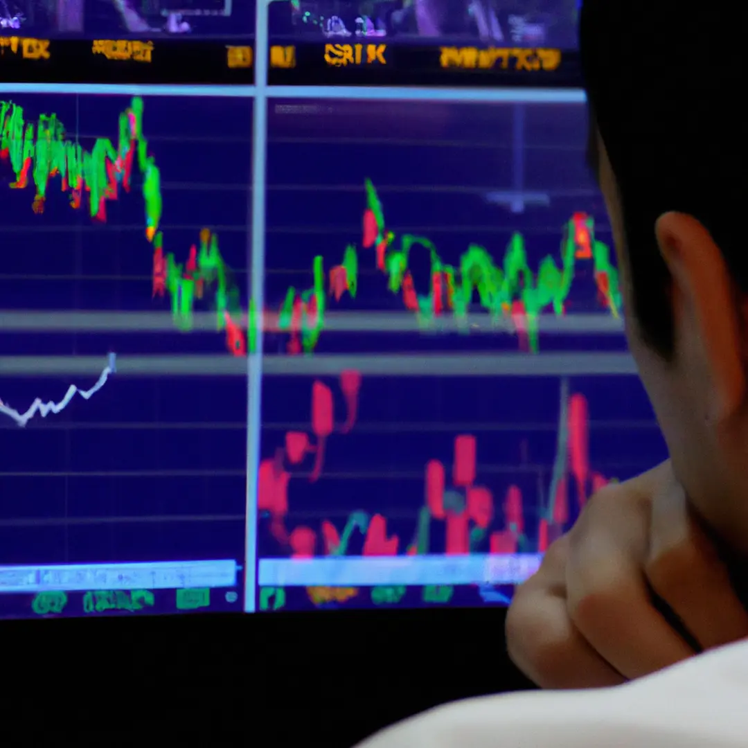 Image of a person analyzing financial charts and graphs on a computer screen.