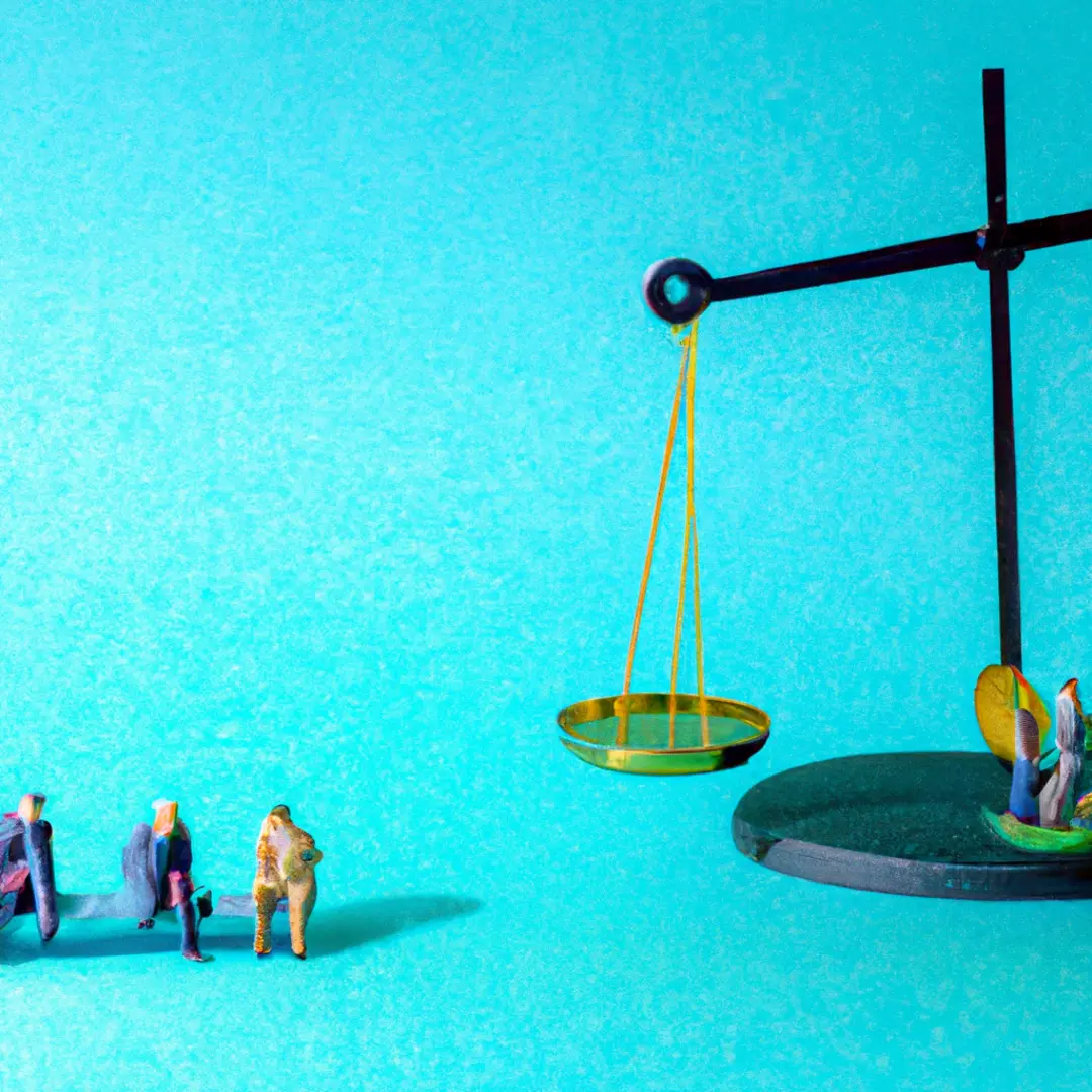 A miniature scale symbolizing industry-specific regulations on a balance, representing the need for startups to comply.