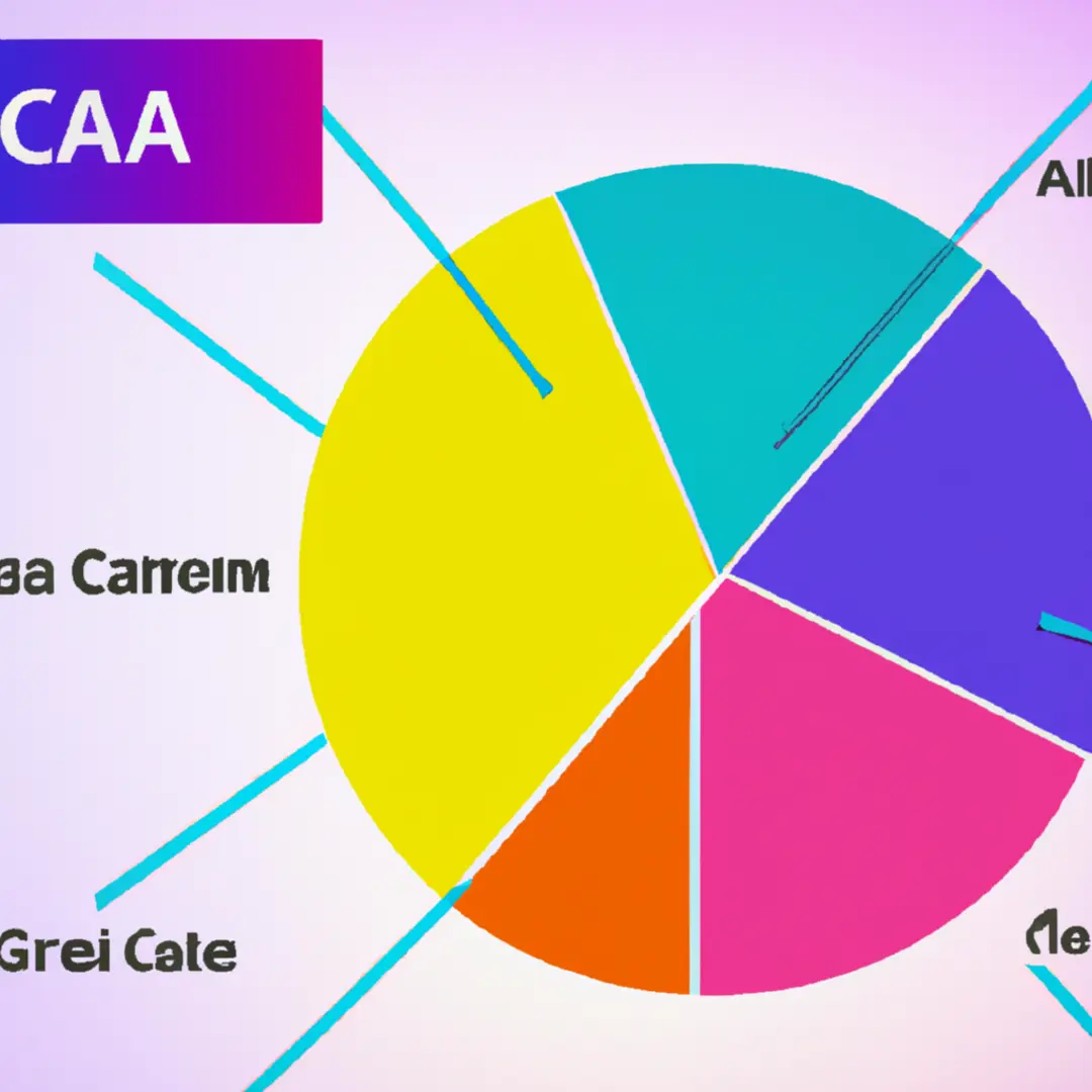 A pie chart with different sectors representing the various ways to calculate CAC.