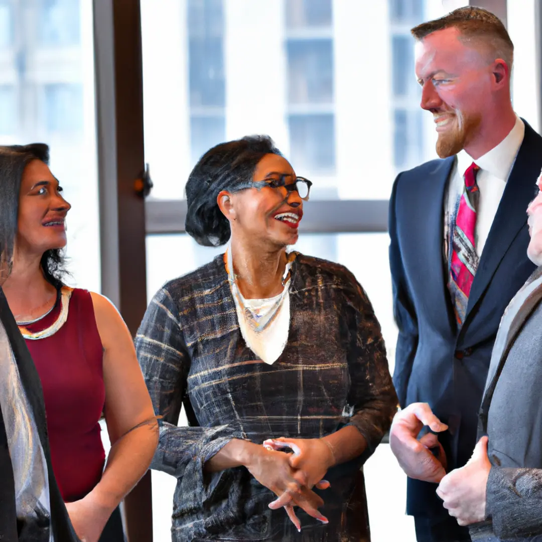 Diverse group of business partners discussing strategies