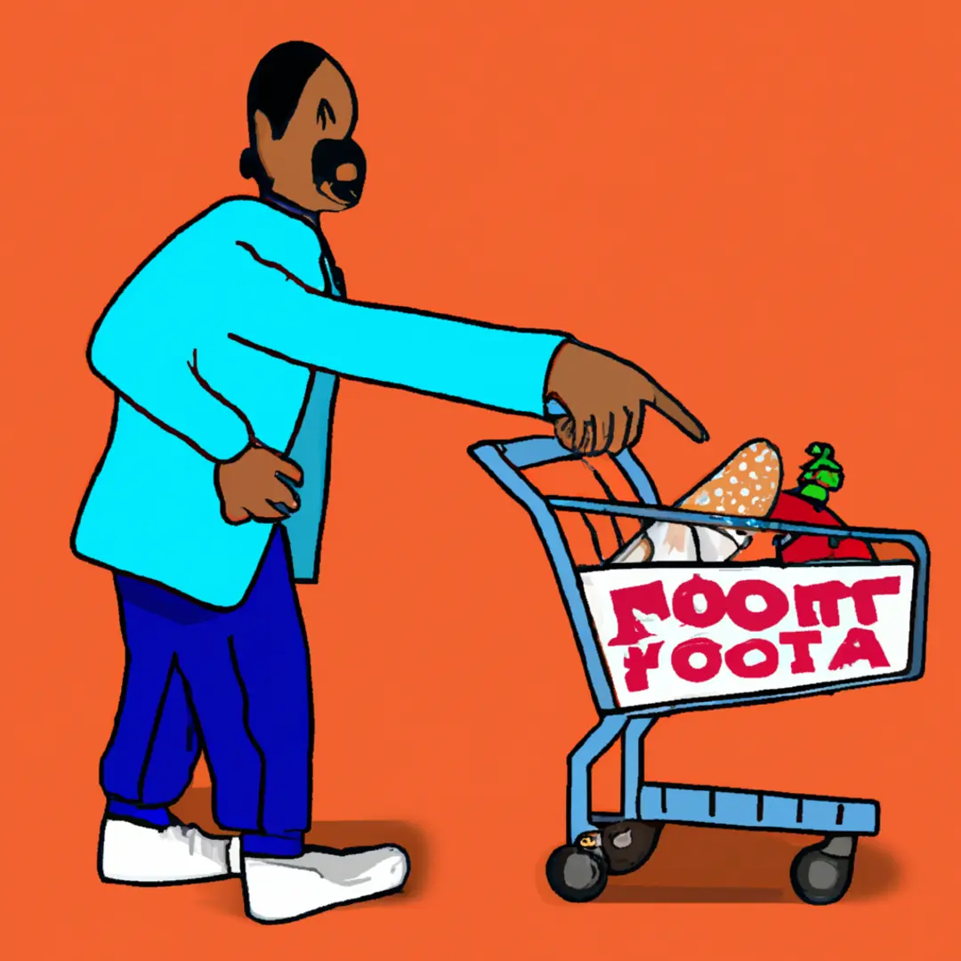 Image alt-text: Illustration depicting a person pulling a potential customer towards a shopping cart, symbolizing customer acquisition.