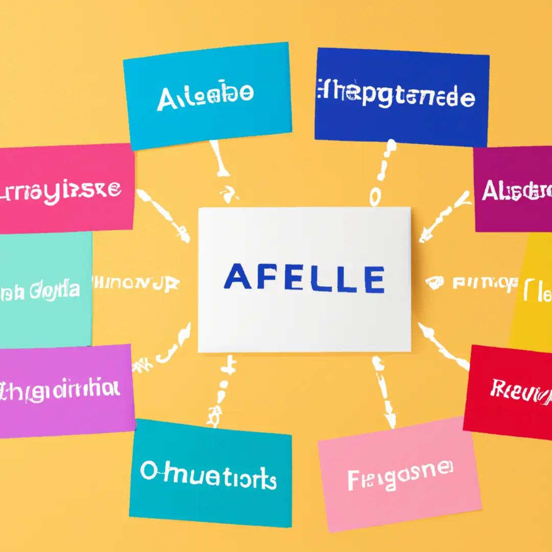 Agile business concept on a vibrant flowchart