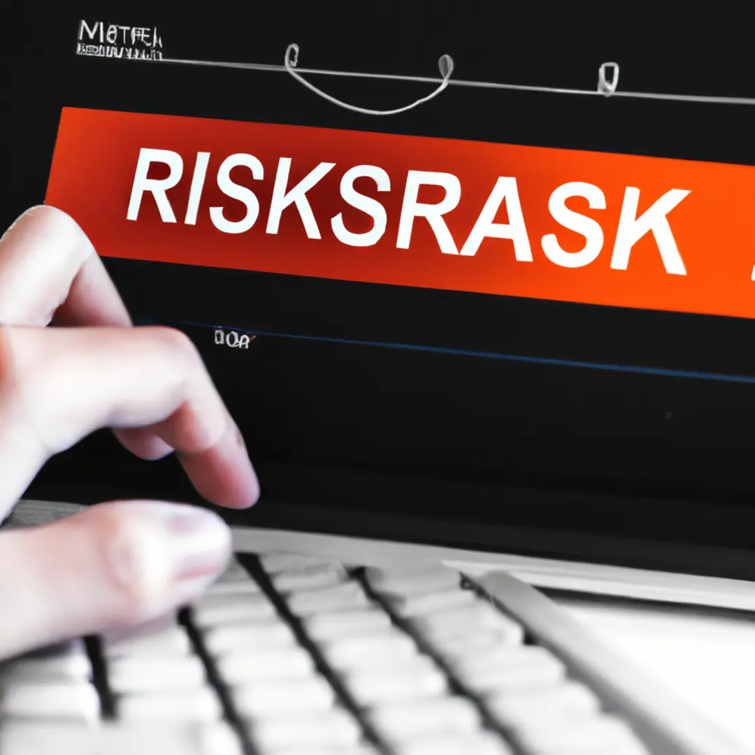 Image of a person using risk assessment software on their computer.