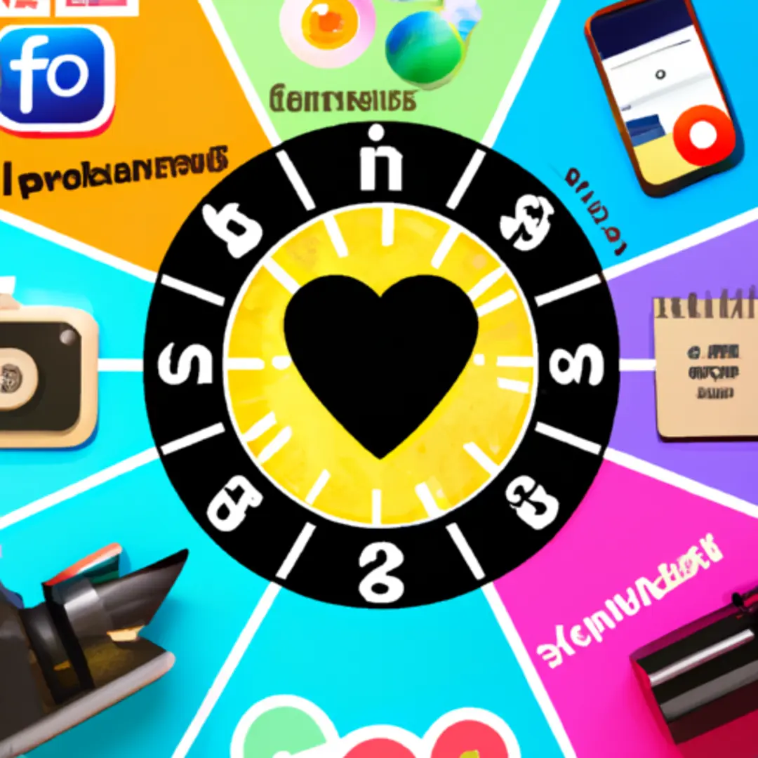 A collage of various social media scheduling tools with Instagram logo at the center.