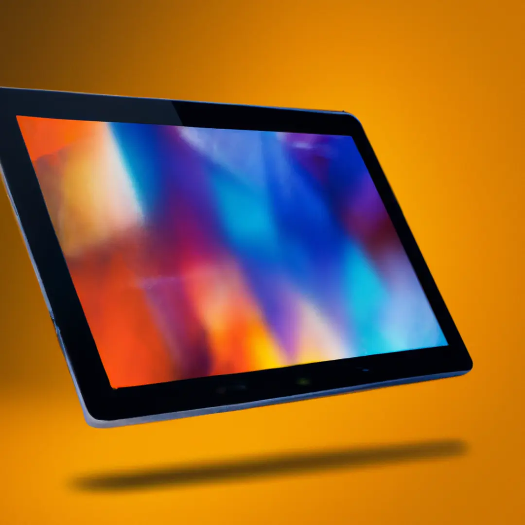 A tablet screen displaying a image created by the moderniqs AI image generator