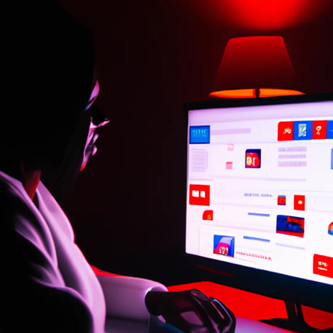 A person using a computer with multiple social media platforms open on the screen.