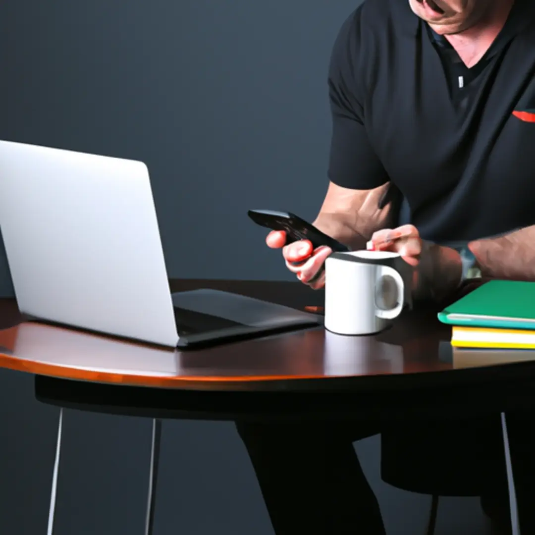 Image of a person rapidly creating real estate social media posts on a laptop.