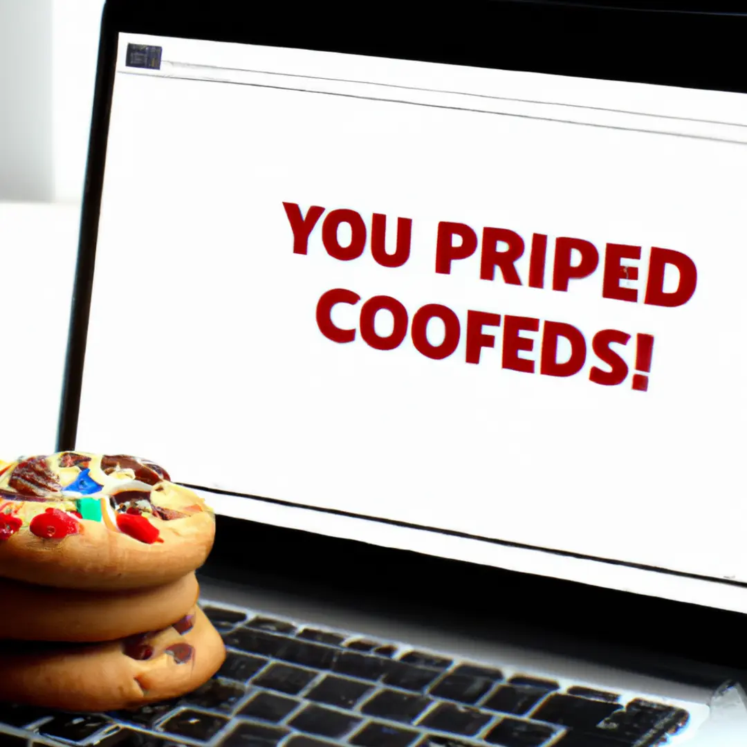 A computer screen displaying a pop-up message about third-party cookies on a website.