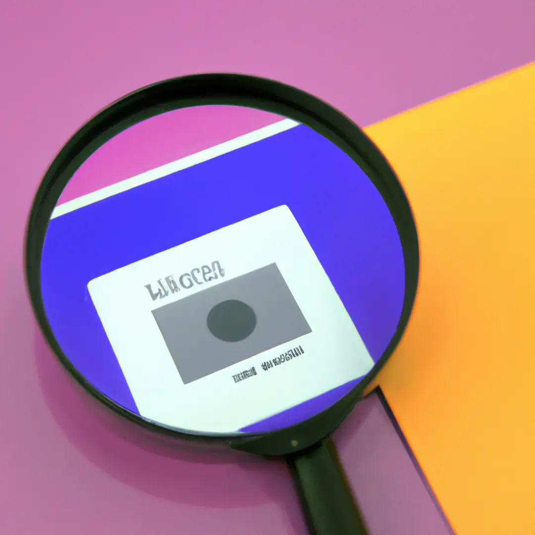 a magnifying glass over a digital ID card.