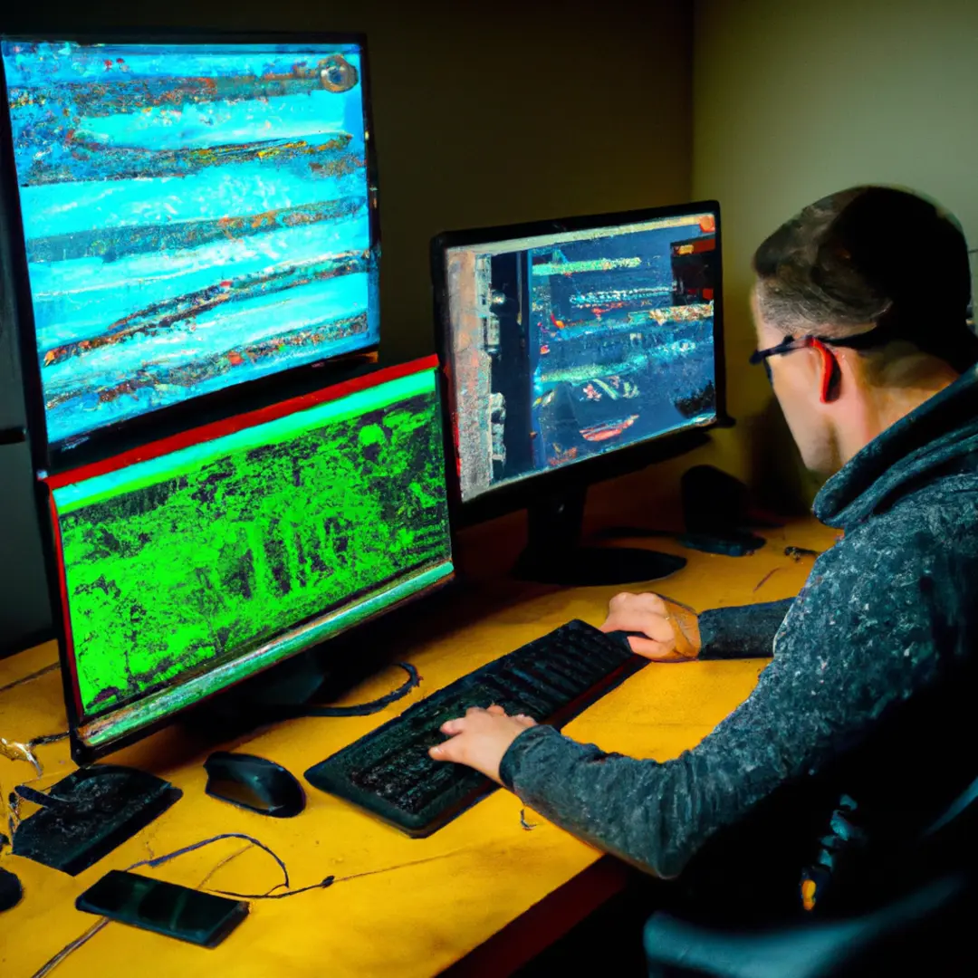 A digital marketer analyzing SEO data on a computer screen in a cookieless browsing environment.