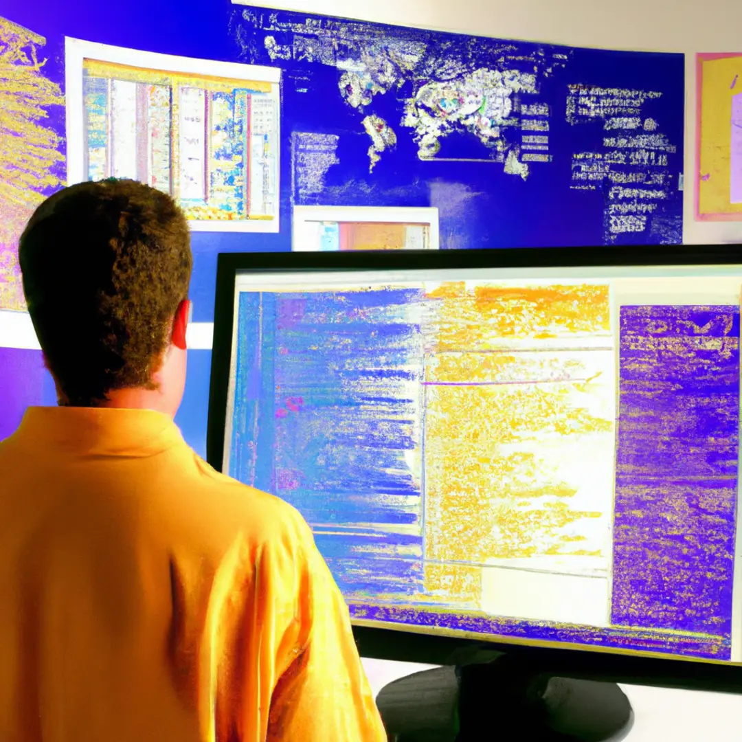 A digital marketer analyzing SEO data on a computer screen in a cookieless browser environment.