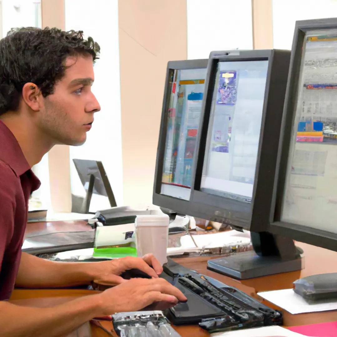 A digital marketer analyzing SEO data on a computer screen in a cookieless browsing environment.