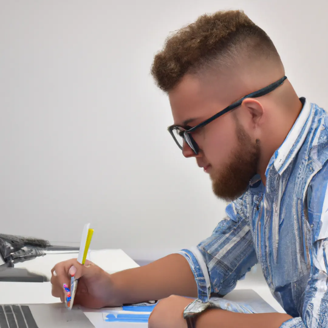 An a marketer analyzing graphs and charts on a computer screen to evaluate KPIs for inbound marketing.