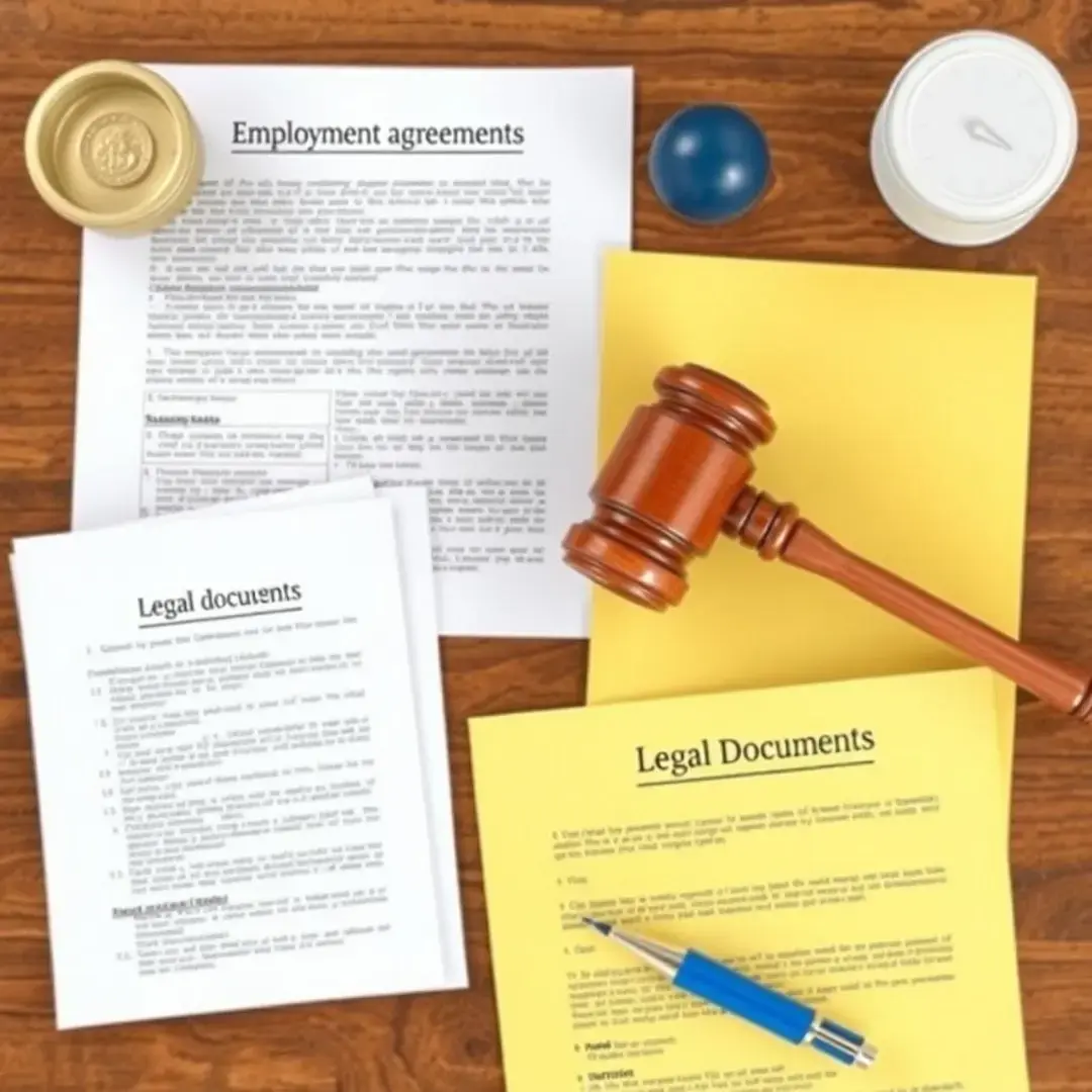 Legal documents, clauses, provisions, employment agreements, startup context.