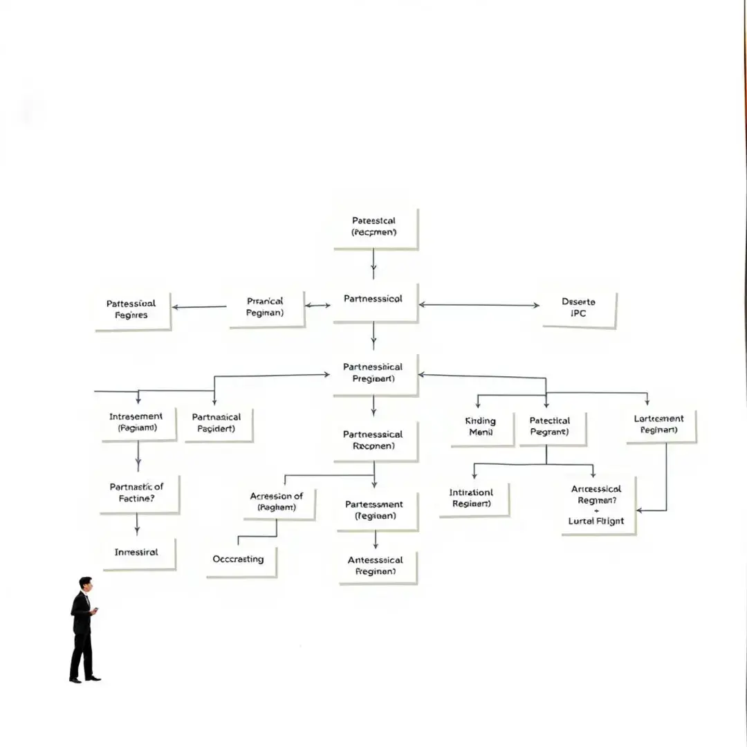 Flowchart illustrating decision-making processes and partnership strategies.