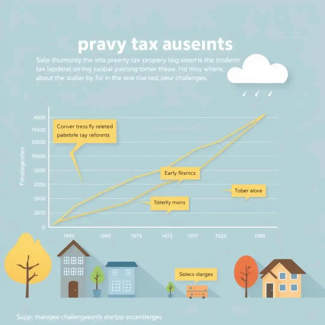 Graph illustrating property tax calculations with startup challenges highlighted.