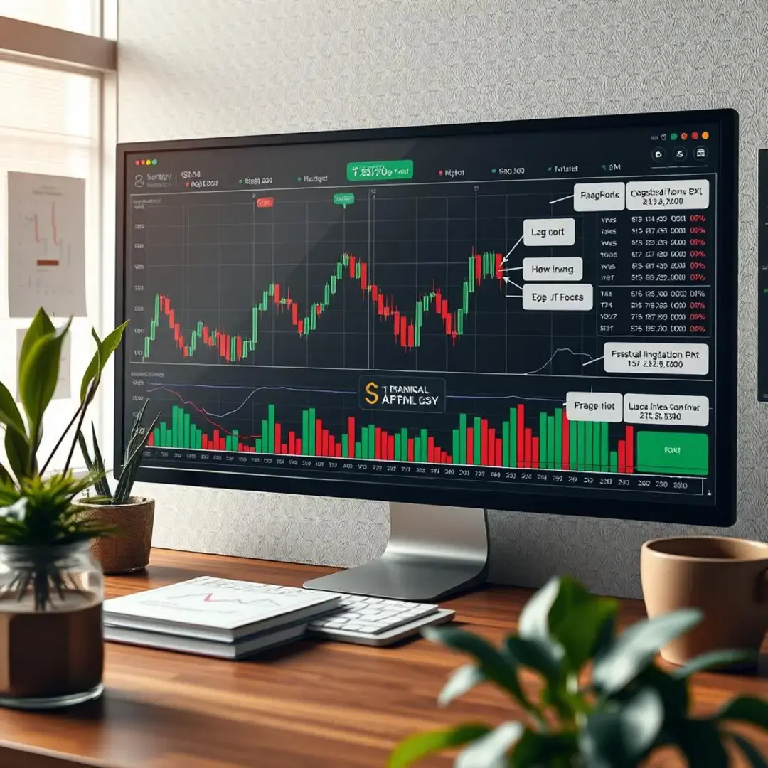 Detailed financial graphs, annotations, and actionable insights presented.