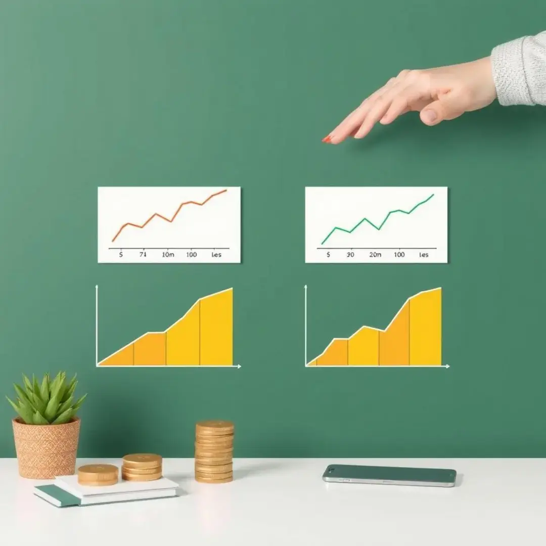 Two graphs illustrating fixed vs. variable interest rate trends.