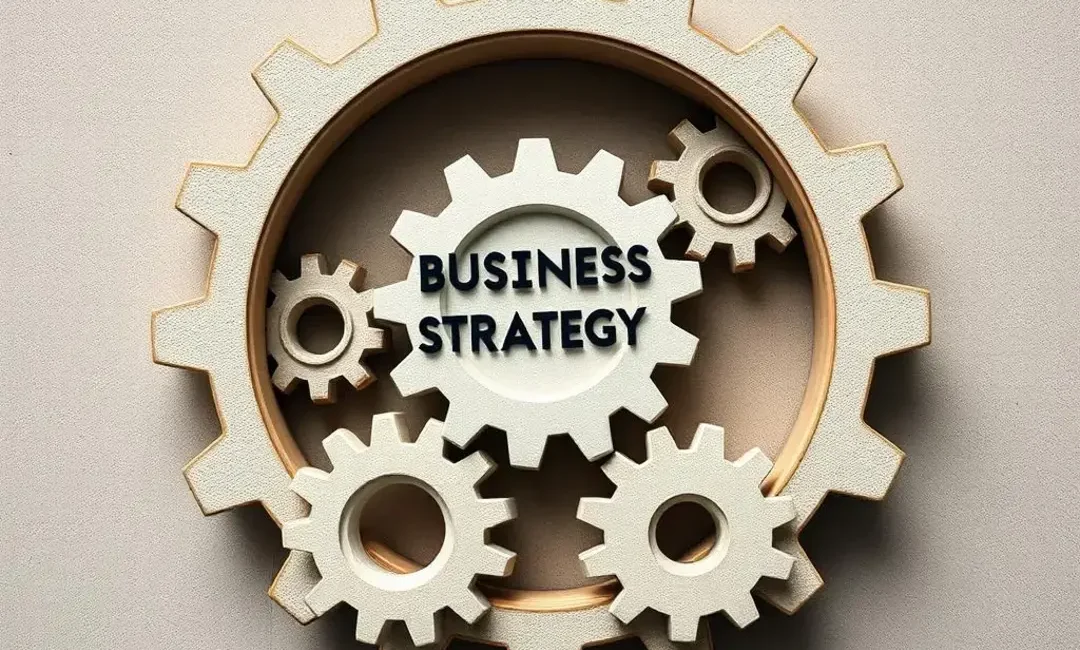 Interconnected gears symbolizing unity in business strategy.