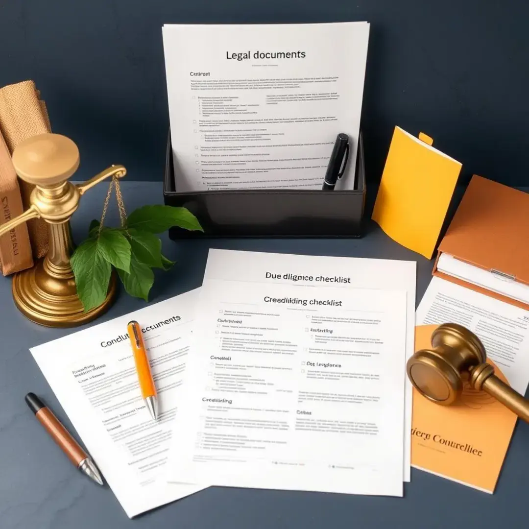 Legal documents, contracts, due diligence checklist, crowdfunding materials.