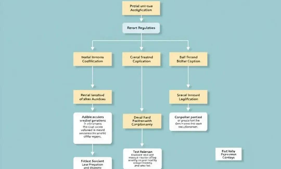 Flowchart illustrating multi-level regulations and compliance pathways.