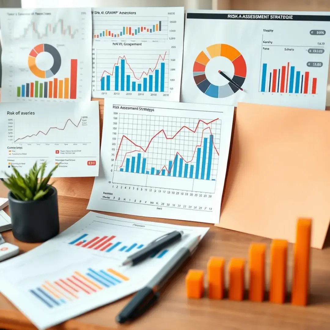 Charts, graphs, and financial models illustrating risk assessment strategies.