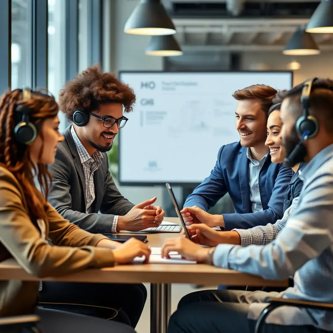 Diverse professionals collaborating digitally, showcasing innovative partnership strategies.