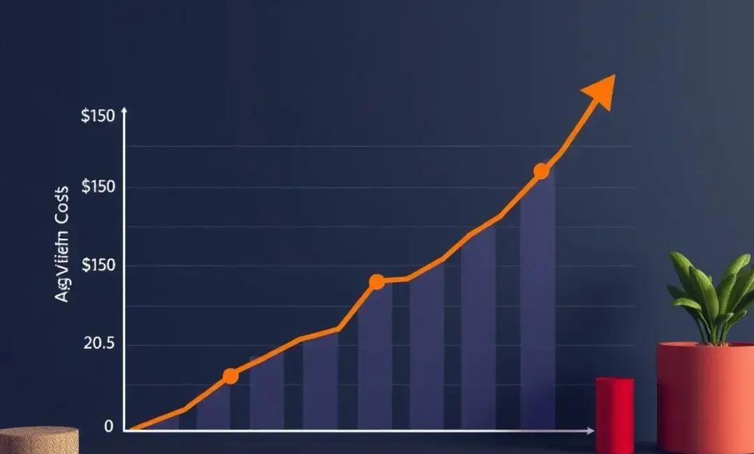 Graph showing acquisition costs versus startup growth metrics.