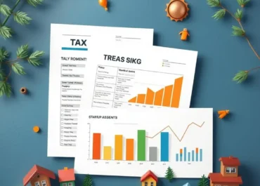 Tax documents, property assessments, charts, and startup visuals.