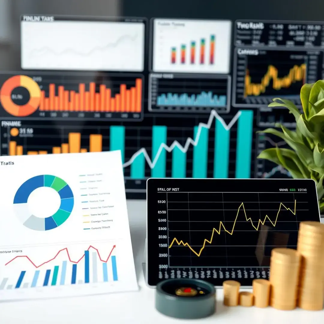 Graphs, charts, and financial metrics illustrating investment performance trends.