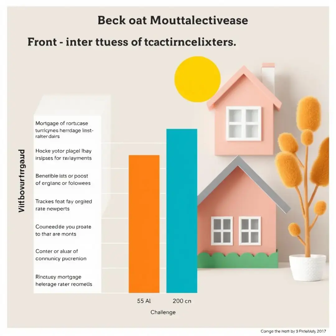 Graph comparing fixed-rate mortgage benefits and challenges.